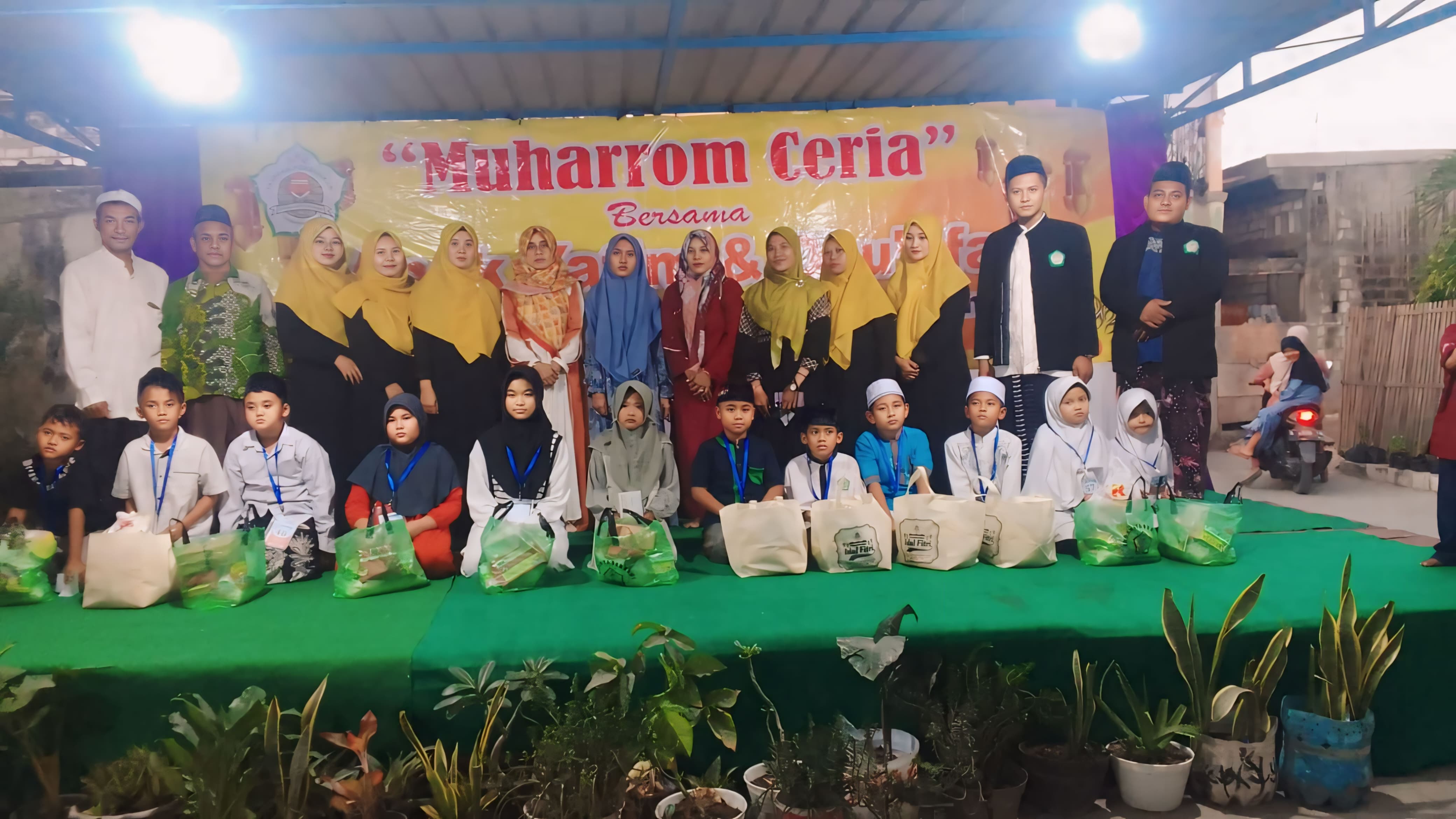 Lazisnu Bersama Ranting Muslimat NU Lubuk Mukti Adakan Lebaran Yatim Ceria di Hari Asyura