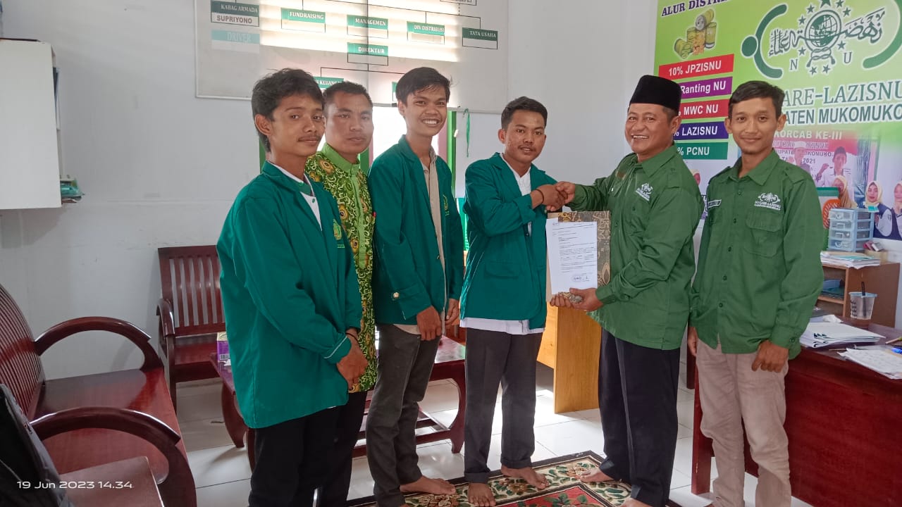 Lazisnu PCNU Mukomuko Terima Mahasiswa PPL UINFAS Bengkulu