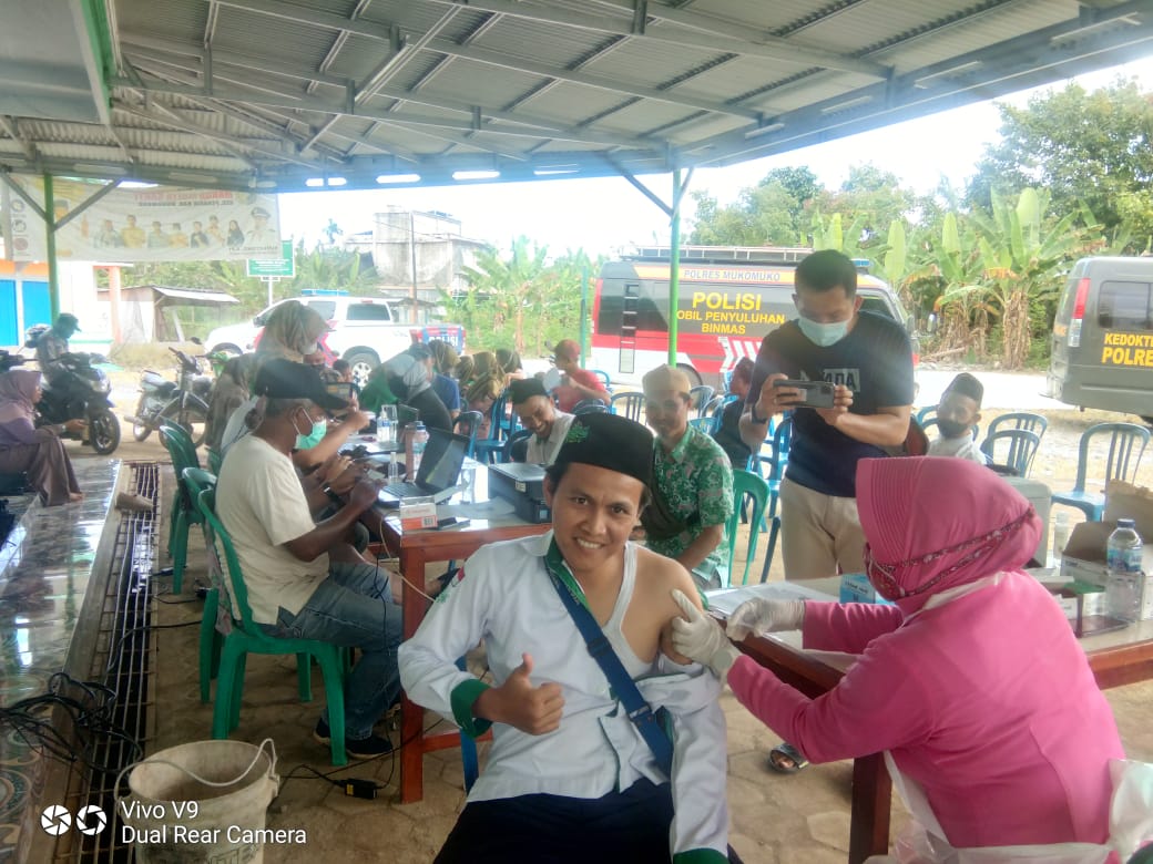 NU Care-Lazisnu Bersama Polres Mukomuko Laksanakan Vaksinasi Tahap II