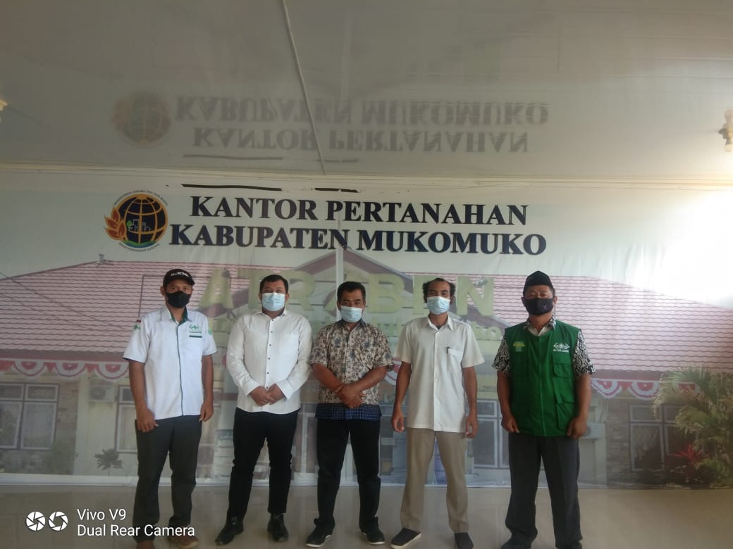 PCNU Mukomuko Ajukan Berkas Permohonan Penerbitan Sertifikat Tanah Aset NU Ke BPN